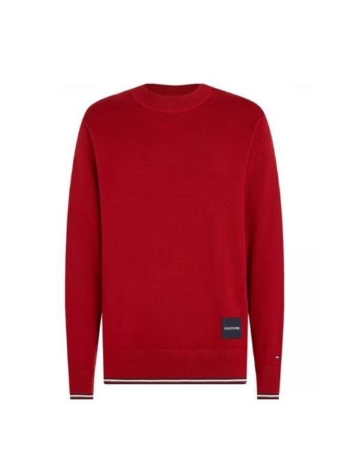 Red men's cotton sweater Tommy Hilfiger | MW0MW32037XMP.XMP